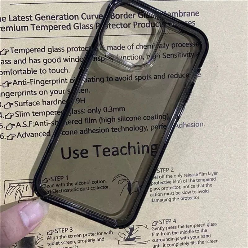 Transparante hoes Symmetry+ Series magnetische hoes met logo voor iPhone 12 13 14 15 16 Plus 17 Pro Max beschermhoes met verpakkingsdoos