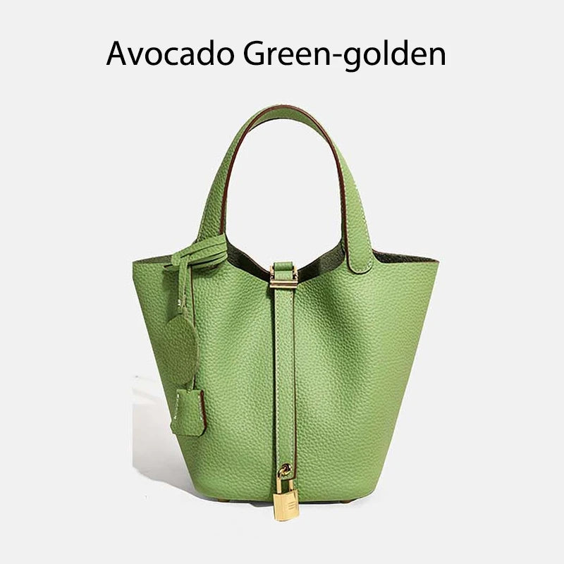 MENDY Damestassen Handtassen Emmer Tas Echt leer Mode Tote Bag Echt leer Luxe Designer Big Size Grote Dame Handtassen