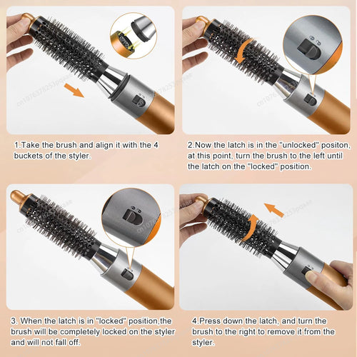 20/38/55MM Round Volumizing Brush for Dyson Airwrap HS01/HS05 Attachment Cylinder Comb Fluffy Nozzle Curling Brush Replacement