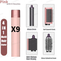 Upgraded 1500w Multil Hair Styler Hair Dryer 30/40mm Auto Curling Barrels and Hair Strightenting Nozzle Hot Air Brush Wrap Style