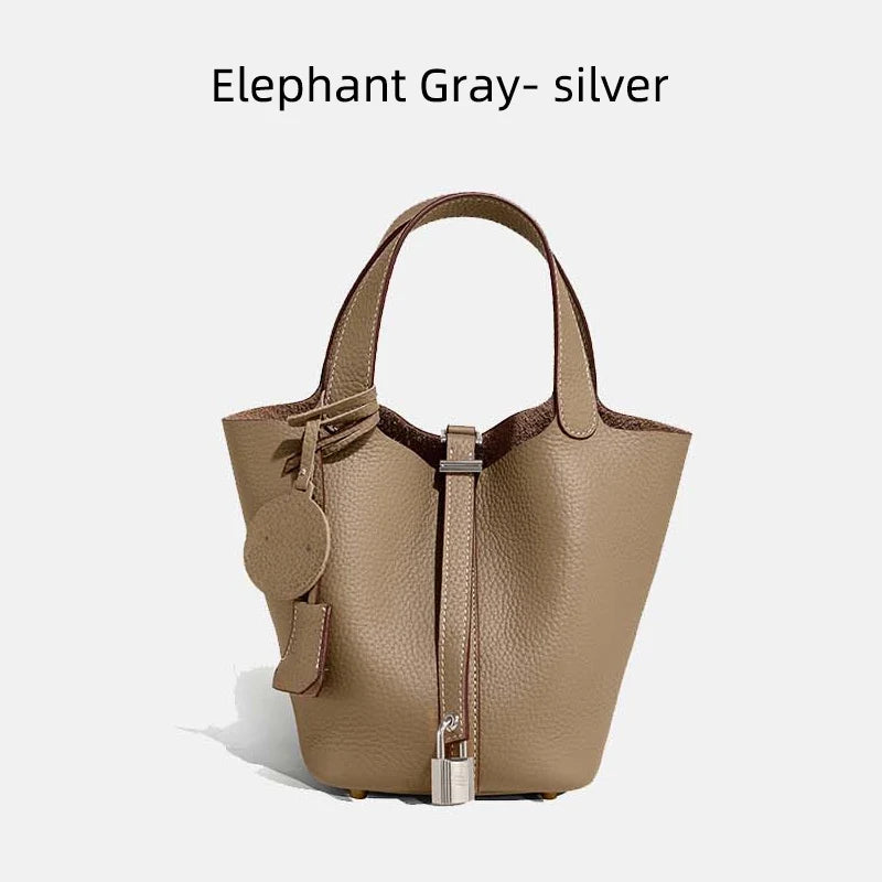 MENDY Damestassen Handtassen Emmer Tas Echt leer Mode Tote Bag Echt leer Luxe Designer Big Size Grote Dame Handtassen