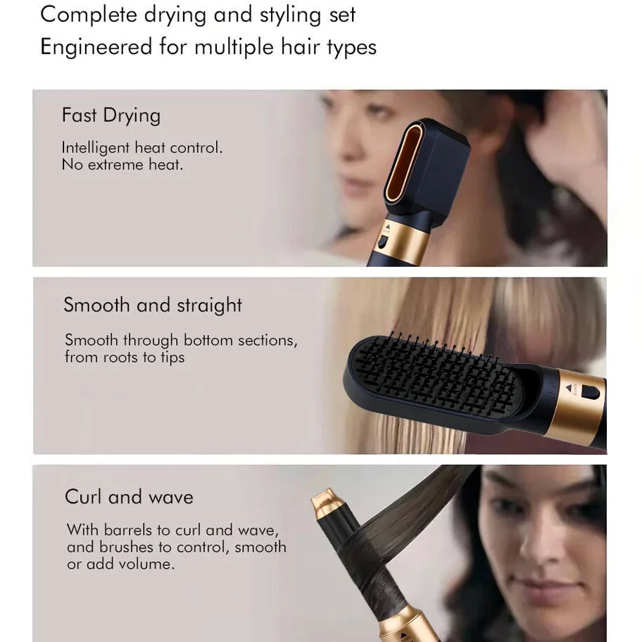 6 In 1 Multi Styler New Design Hair Dryer For Hair 6 in 1 Hair Styler With Curling Barrel Hot Air Brush Styling Tool MultiStyler