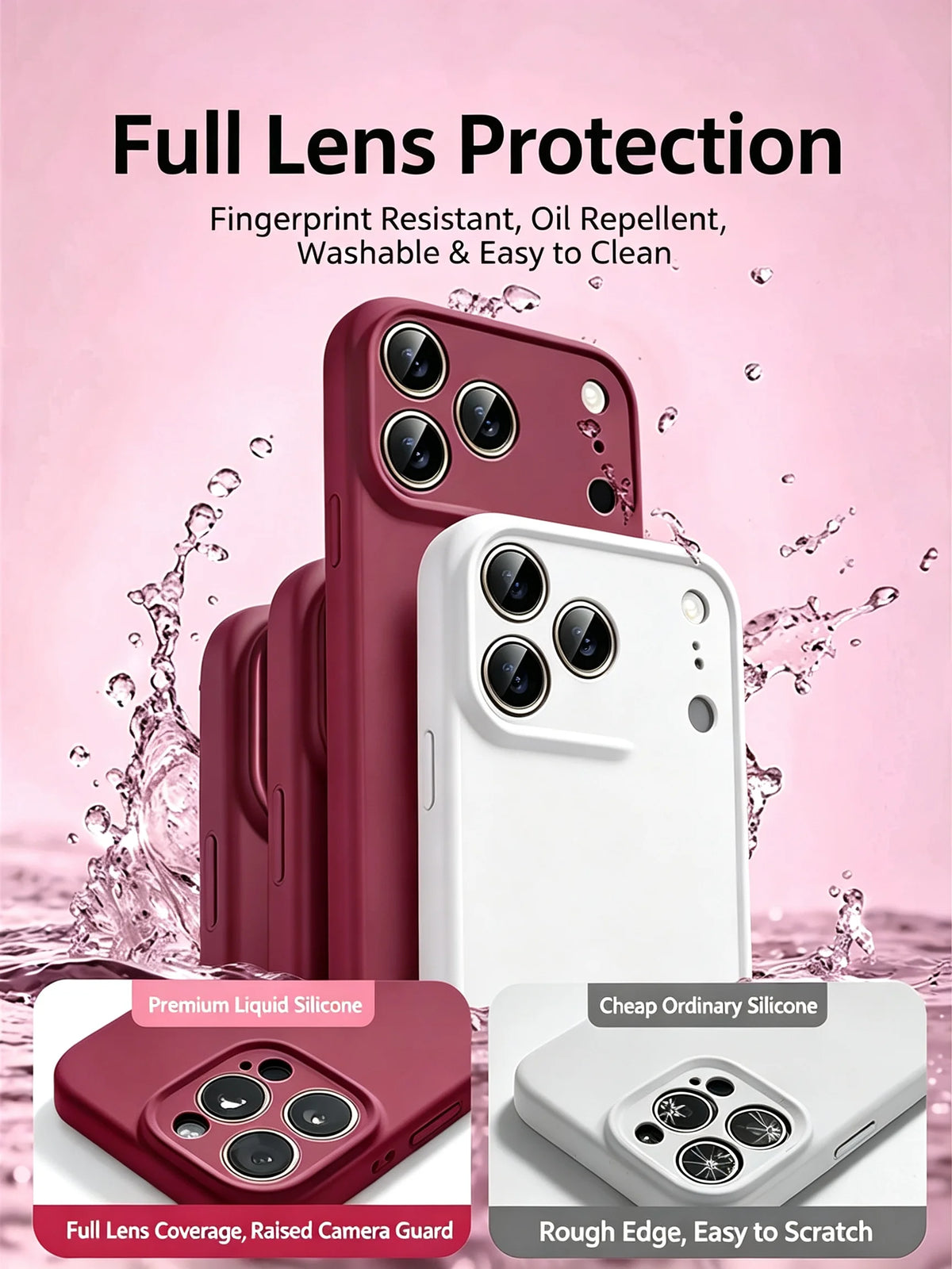 HANNUO Liquid Silicone Phone Case for iPhone 18 Pro Max Cases 17 Pro Max for Magsafe Magnetic Charging Shockproof Soft Cover