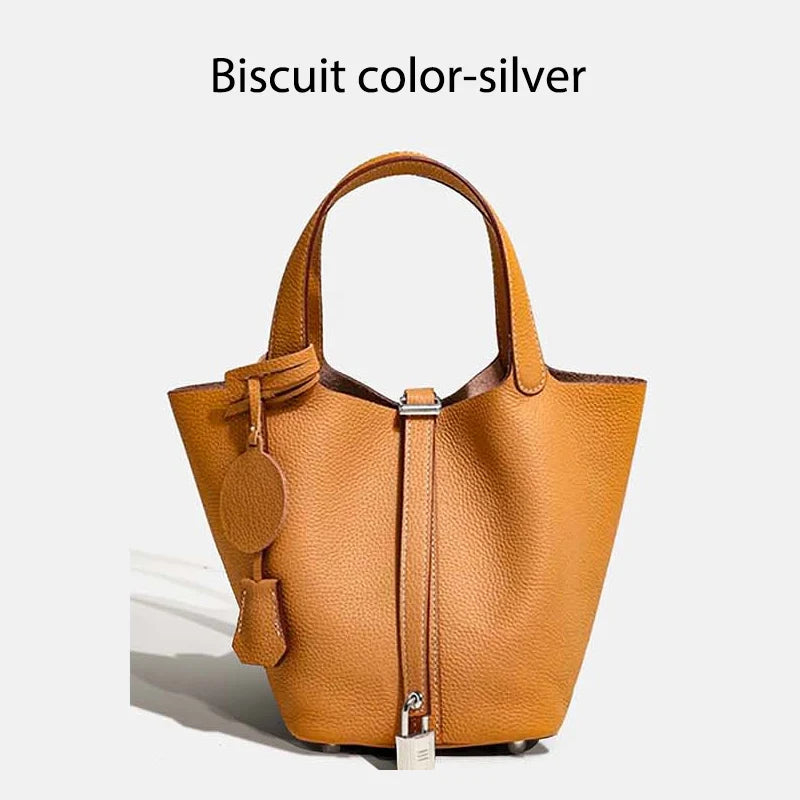 MENDY Damestassen Handtassen Emmer Tas Echt leer Mode Tote Bag Echt leer Luxe Designer Big Size Grote Dame Handtassen