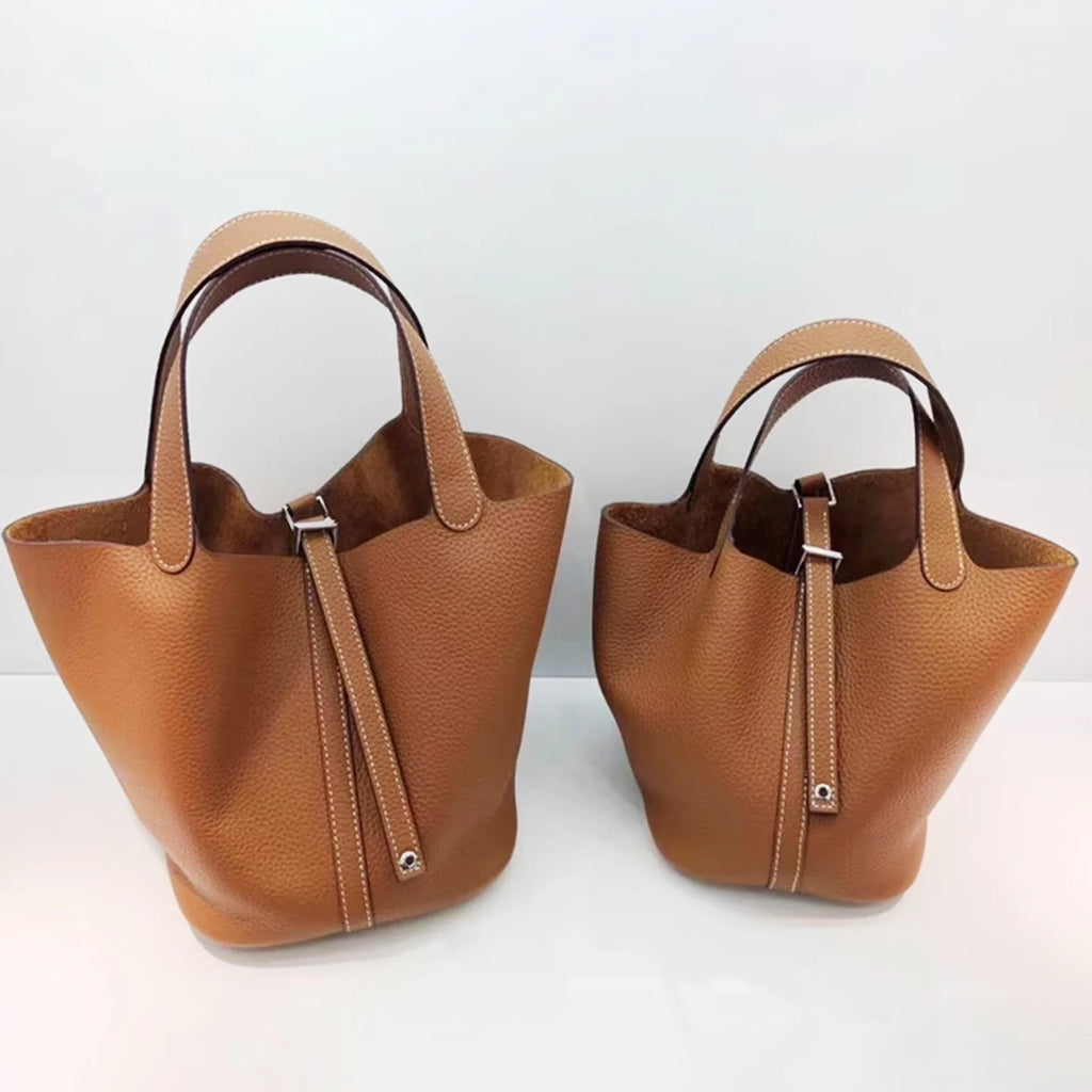 MENDY Damestassen Handtassen Emmer Tas Echt leer Mode Tote Bag Echt leer Luxe Designer Big Size Grote Dame Handtassen