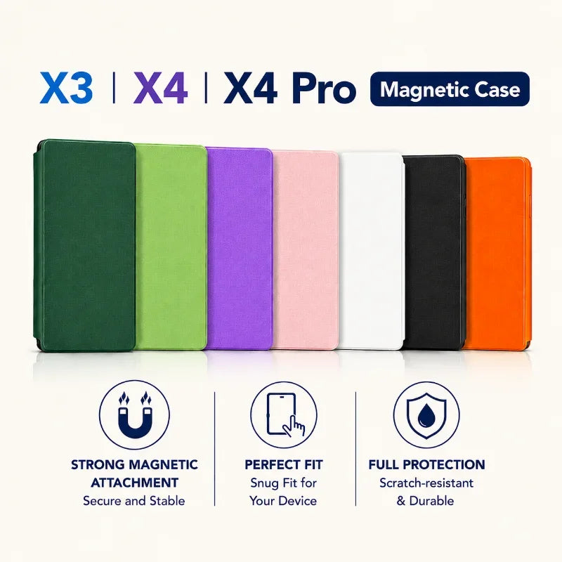 New Magnetic Flip Cover With Stand E‑reader Protective Case For Xteink X3 X4 X4pro Shockproof Detachable Shell Protective Sleeve