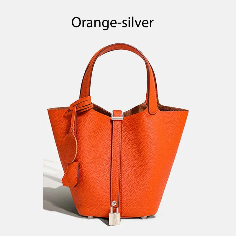 MENDY Damestassen Handtassen Emmer Tas Echt leer Mode Tote Bag Echt leer Luxe Designer Big Size Grote Dame Handtassen
