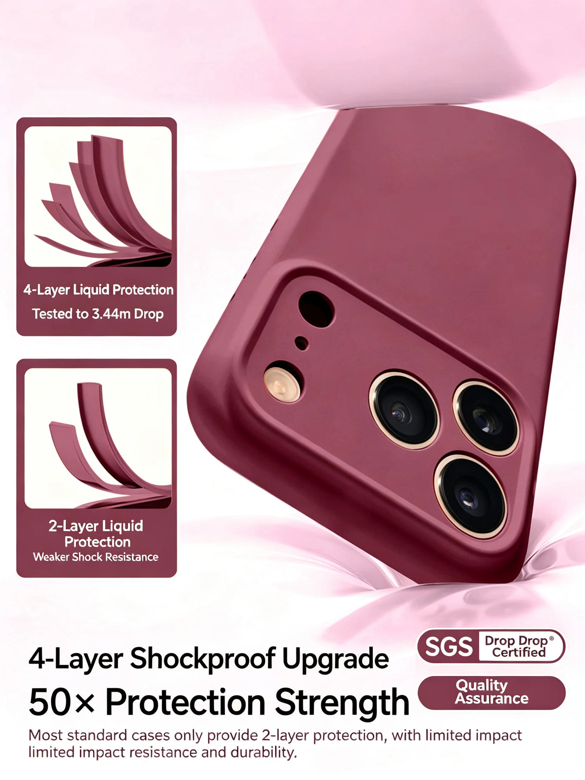 HANNUO Liquid Silicone Phone Case for iPhone 18 Pro Max Cases 17 Pro Max for Magsafe Magnetic Charging Shockproof Soft Cover