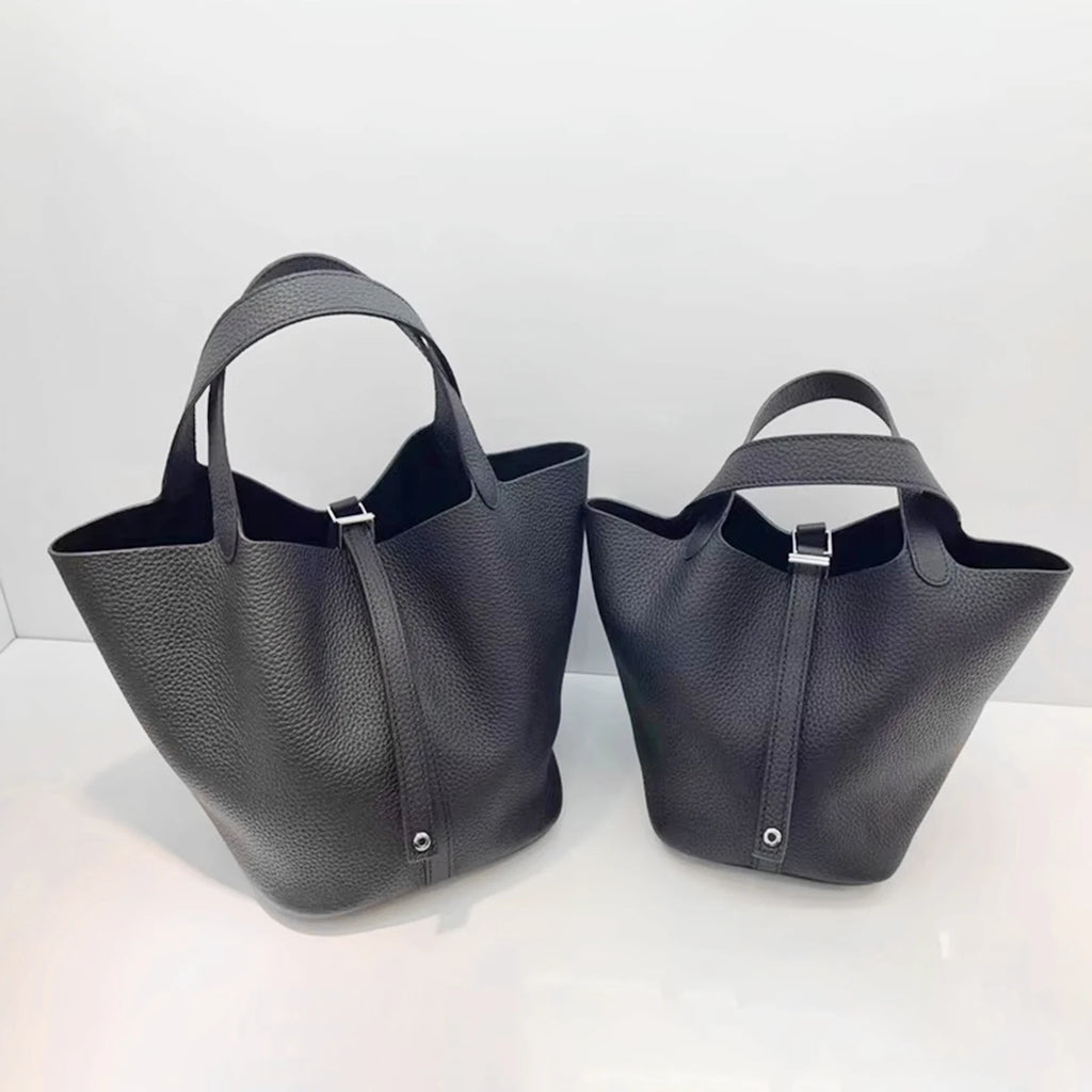 MENDY Damestassen Handtassen Emmer Tas Echt leer Mode Tote Bag Echt leer Luxe Designer Big Size Grote Dame Handtassen