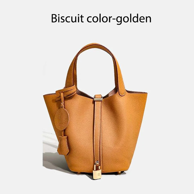 MENDY Damestassen Handtassen Emmer Tas Echt leer Mode Tote Bag Echt leer Luxe Designer Big Size Grote Dame Handtassen