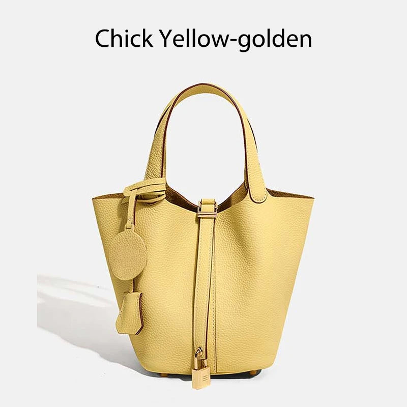 MENDY Damestassen Handtassen Emmer Tas Echt leer Mode Tote Bag Echt leer Luxe Designer Big Size Grote Dame Handtassen