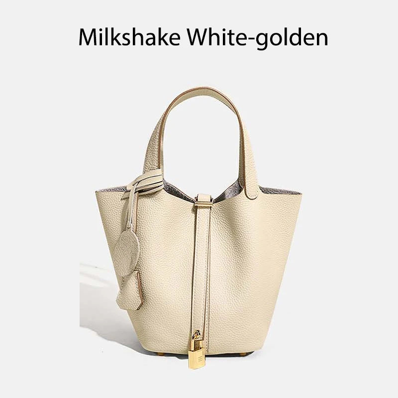 MENDY Damestassen Handtassen Emmer Tas Echt leer Mode Tote Bag Echt leer Luxe Designer Big Size Grote Dame Handtassen