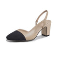 Plus Size Nieuwe Zomerfeest Dikke Hak Lederen Sandalen 6,5 cm Hoge Hak Damesschoenen