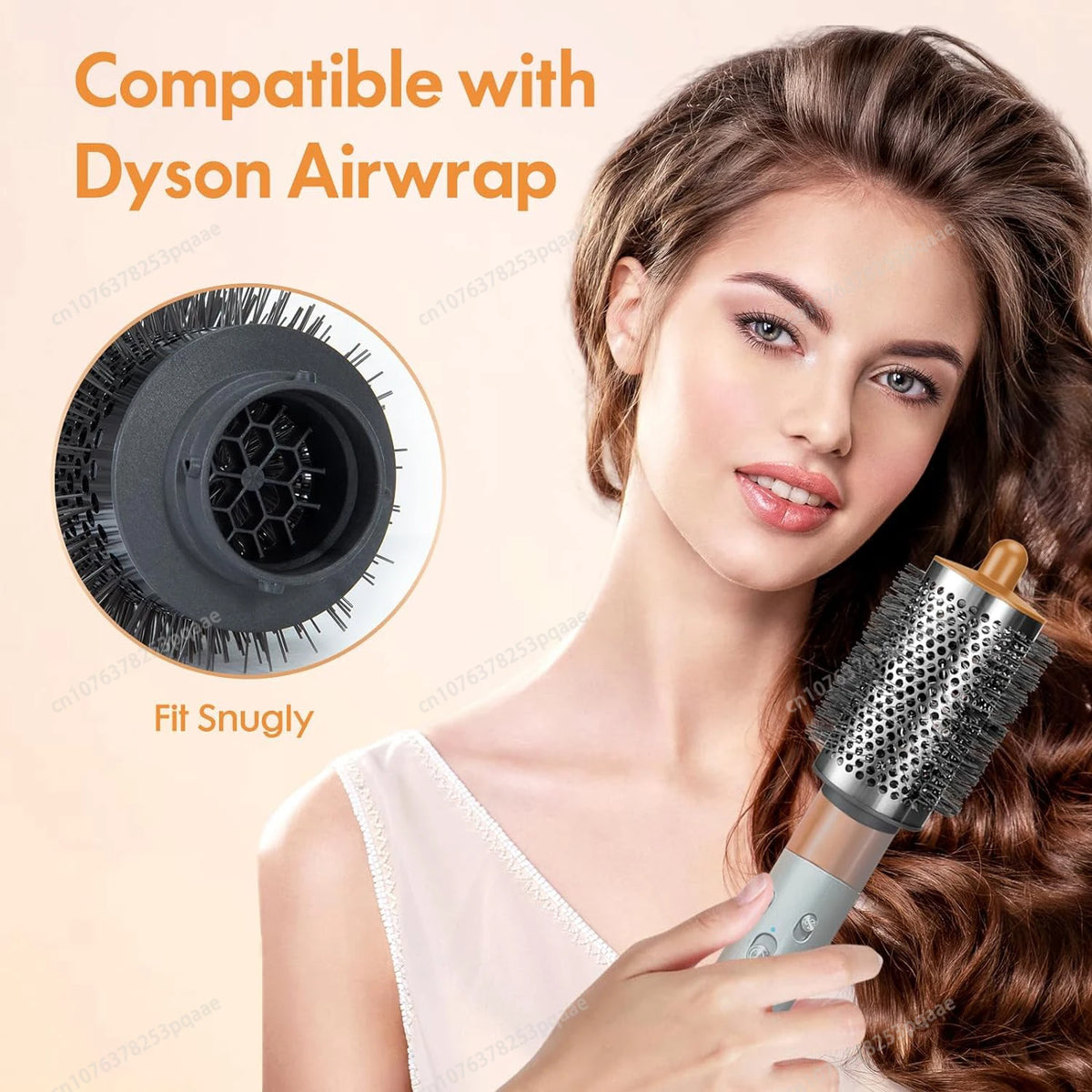 20/38/55MM Round Volumizing Brush for Dyson Airwrap HS01/HS05 Attachment Cylinder Comb Fluffy Nozzle Curling Brush Replacement