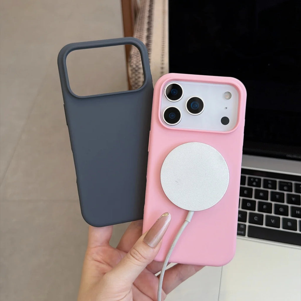 Original Liquid Silicone Magnetic For Magsafe Charge Phone Case For iPhone 18 Air 17 E 16 15 14 Plus 13 Pro Max Shockproof Cover