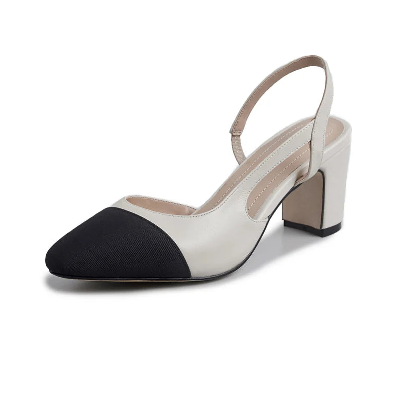 Plus Size Nieuwe Zomerfeest Dikke Hak Lederen Sandalen 6,5 cm Hoge Hak Damesschoenen