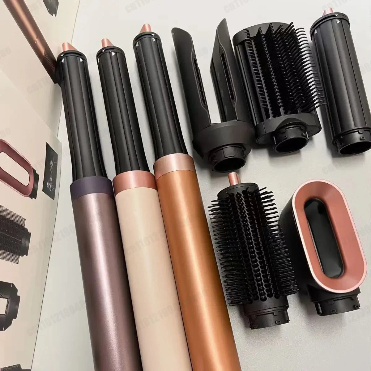 Upgraded 1500w Multil Hair Styler Hair Dryer 30/40mm Auto Curling Barrels and Hair Strightenting Nozzle Hot Air Brush Wrap Style