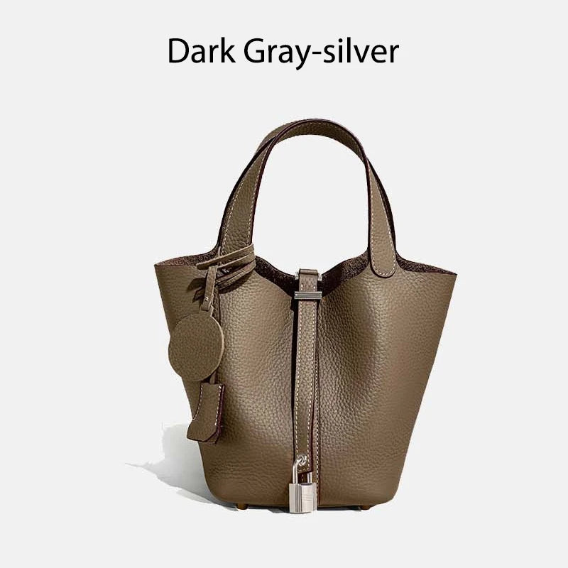 MENDY Damestassen Handtassen Emmer Tas Echt leer Mode Tote Bag Echt leer Luxe Designer Big Size Grote Dame Handtassen