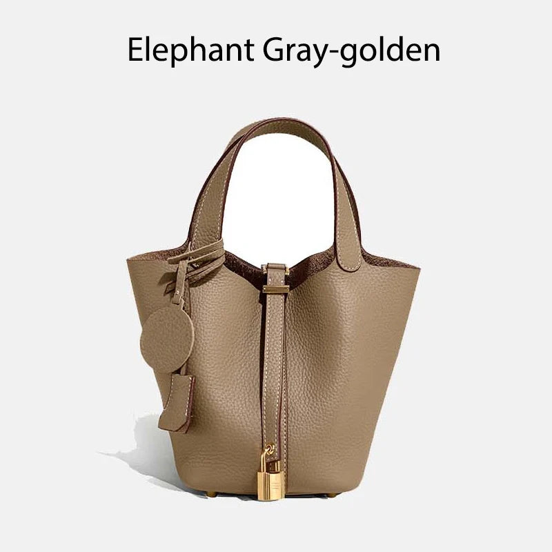 MENDY Damestassen Handtassen Emmer Tas Echt leer Mode Tote Bag Echt leer Luxe Designer Big Size Grote Dame Handtassen
