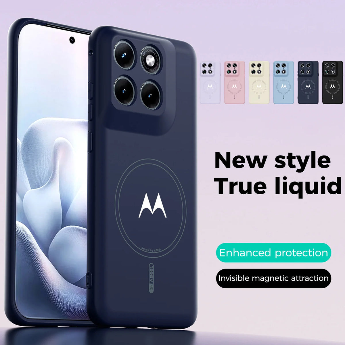 Luxury Liquid Silicone Magnetic Phone Case for Motorola Signature Moto Edge 70 Max 70 60 Fusion Pro Shockproof Protection Cover