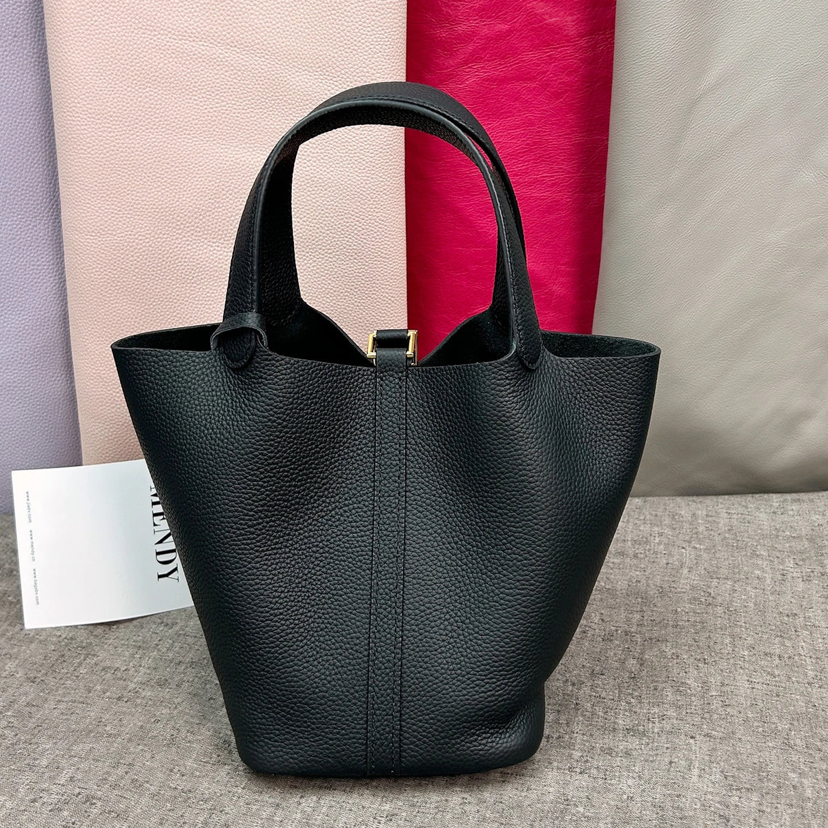 MENDY Damestassen Handtassen Emmer Tas Echt leer Mode Tote Bag Echt leer Luxe Designer Big Size Grote Dame Handtassen