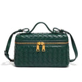 Crossbody geweven veelzijdige lunchbox tas met dubbele ritssluiting handtas schoudertas